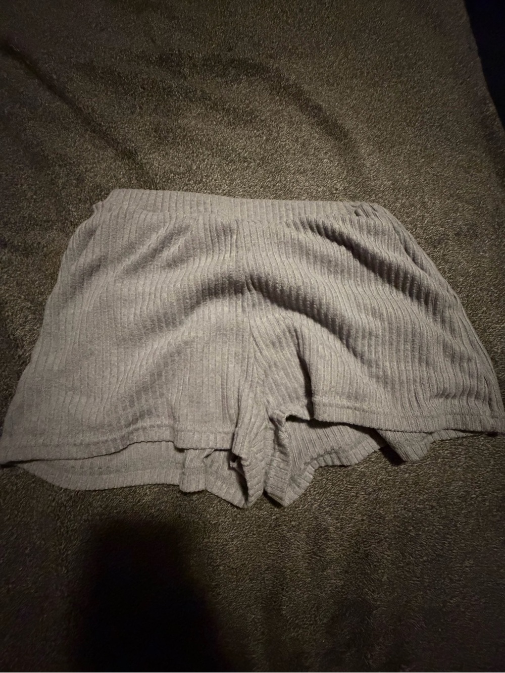 Women’s Ribbed Knit Lounge Shorts - Gray
